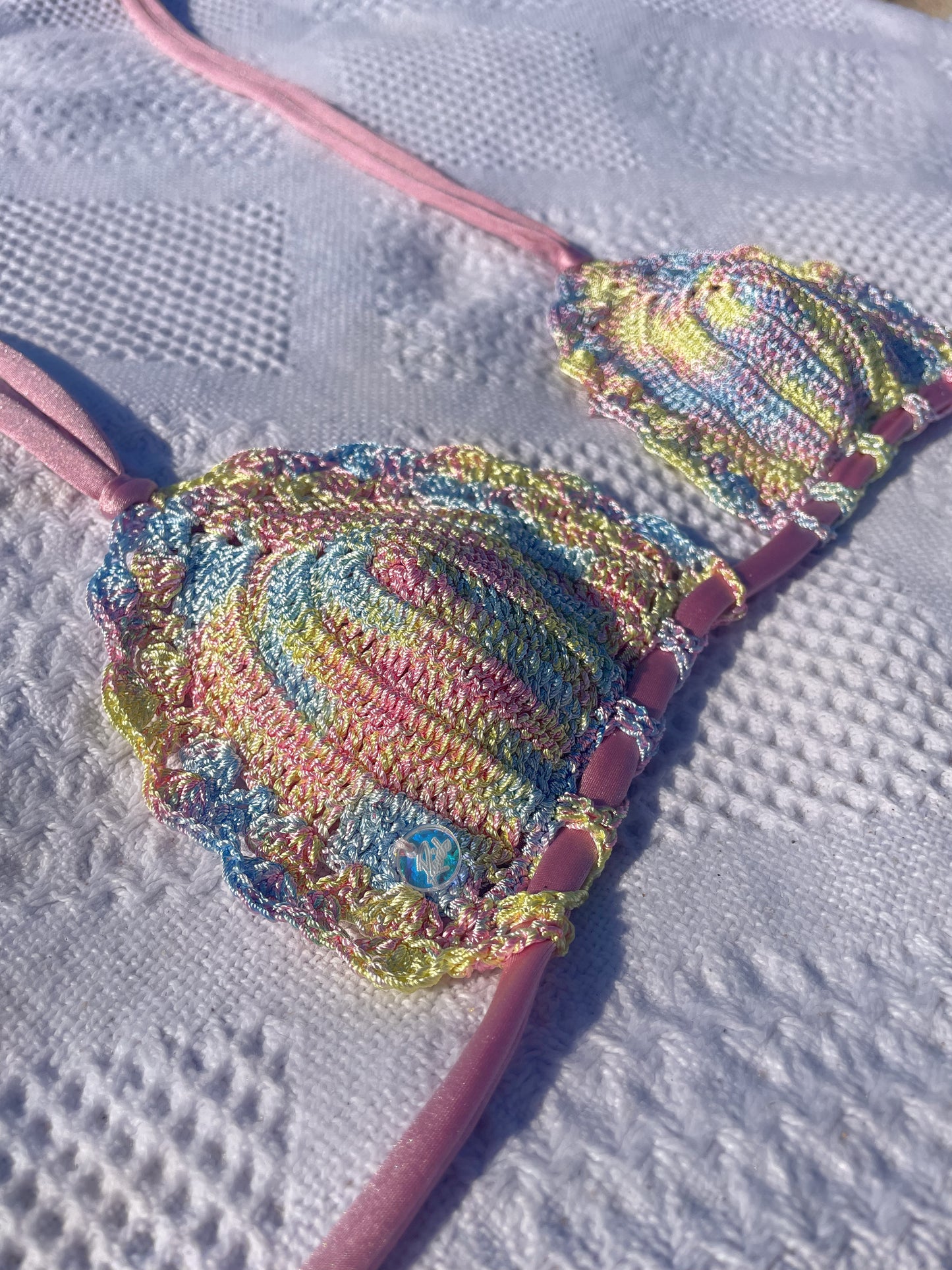 Spring crochet triangle top